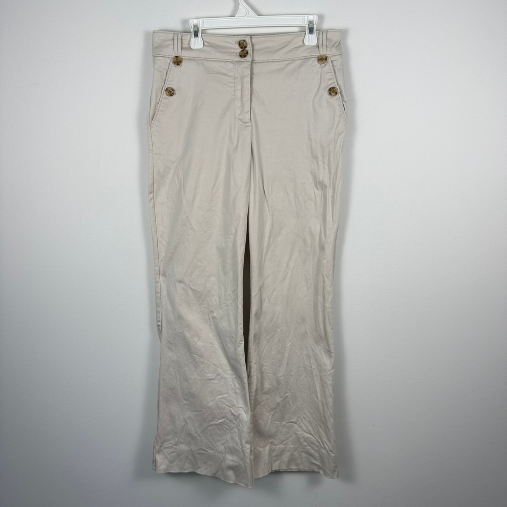 ✨3 for $20 SC&CO Sportswear Khaki Sailor Pants Beige Button Detail Trousers‎ 6